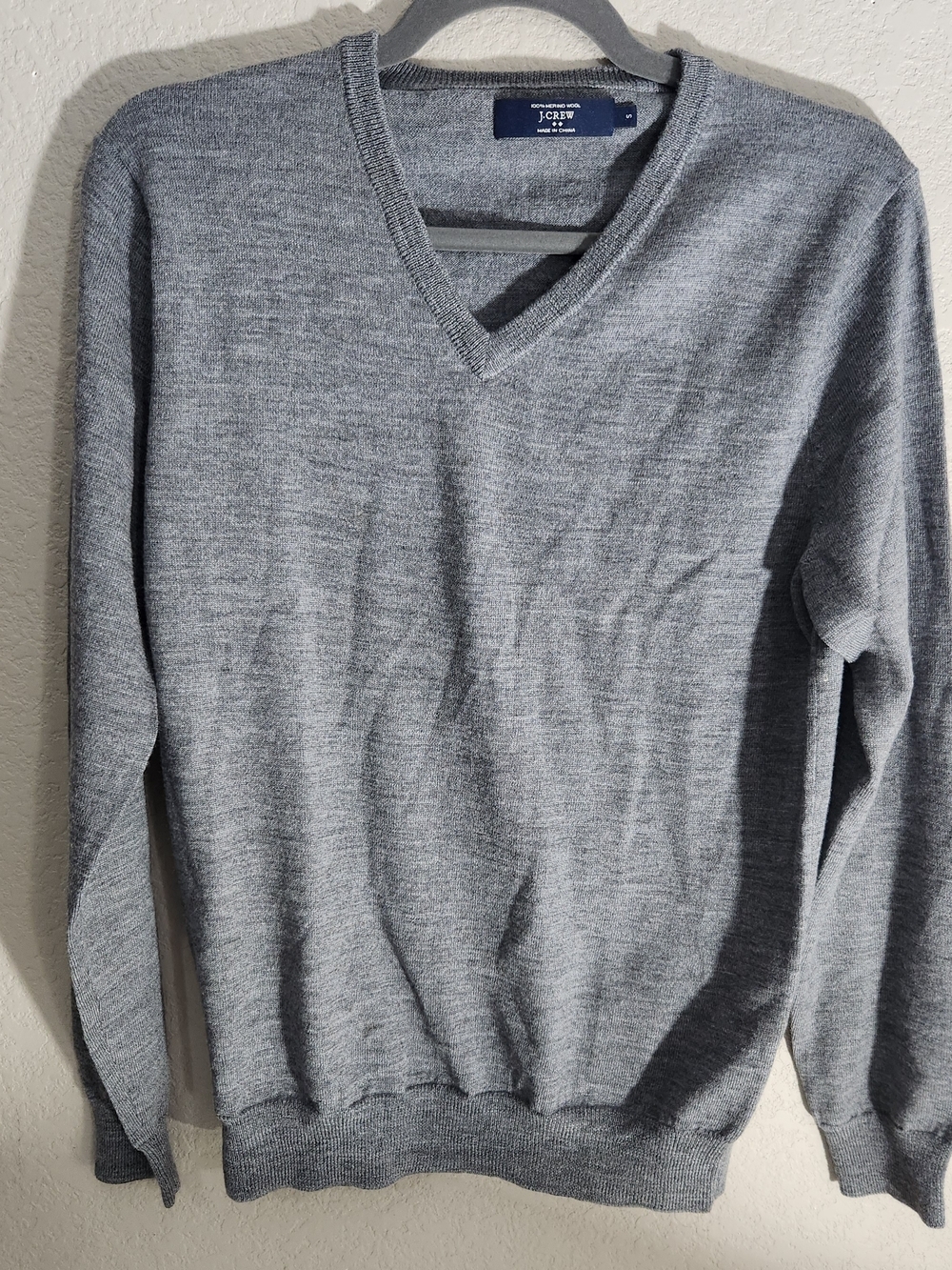 J. Crew Men’s Gray V-Neck Sweater